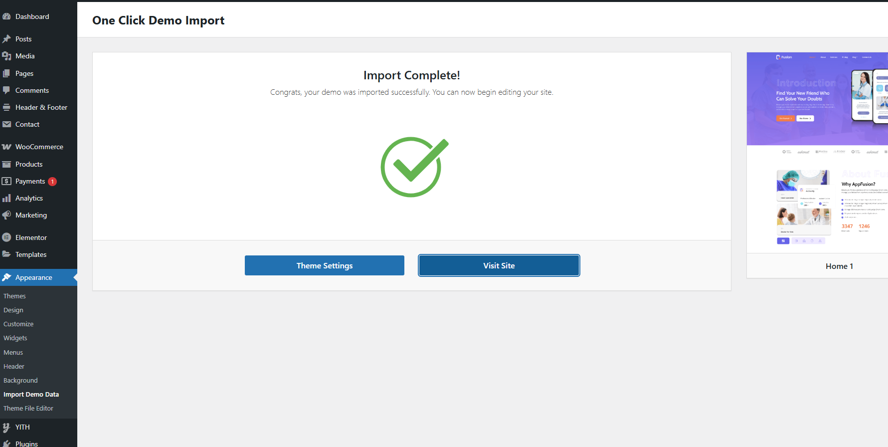 Demo Import